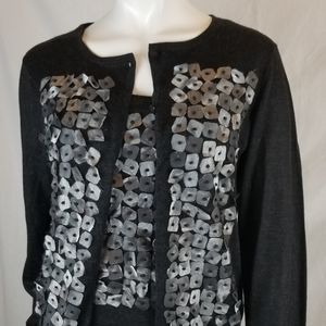 St.John Matching tank top and sweater ensemble